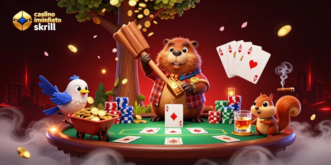 Gioca al casino prelievo immediato Skrill e raccogli monete d'oro in un'illustrazione vivace.