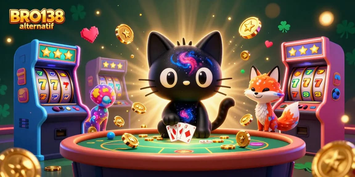 Spin and win at BRO138 alternatif with colorful slot reels and a cosmic twist!