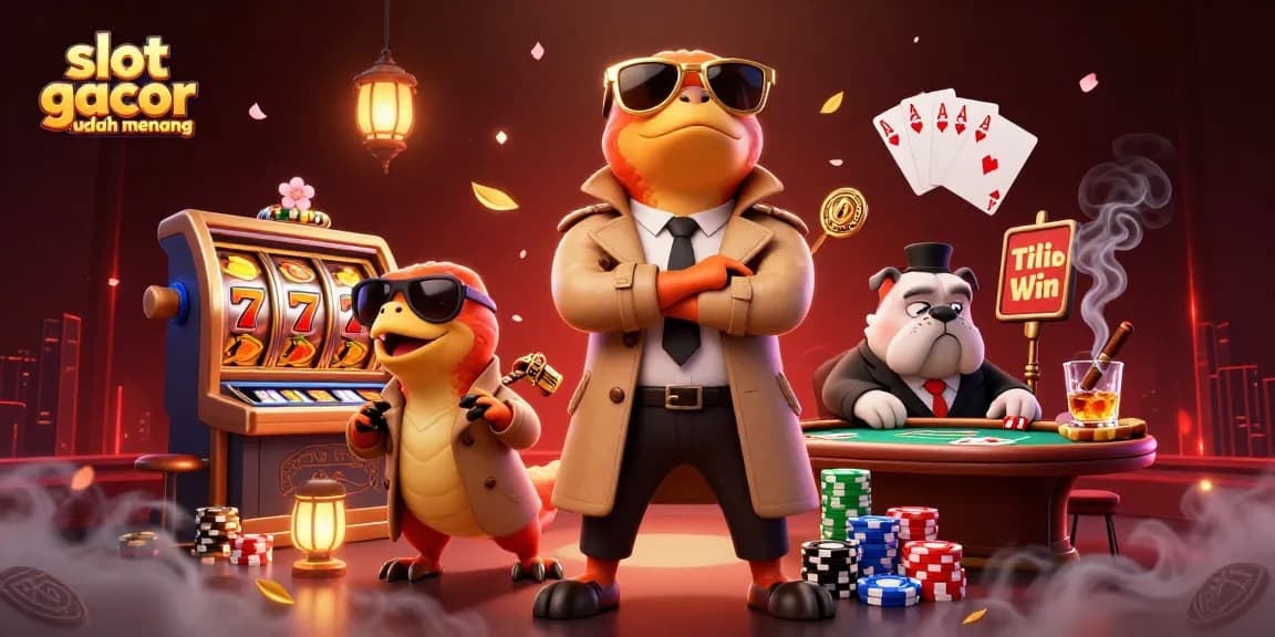 Menangkan slot gacor mudah menang dengan raptor kartun yang lucu memasuki kasino aksen VIP.