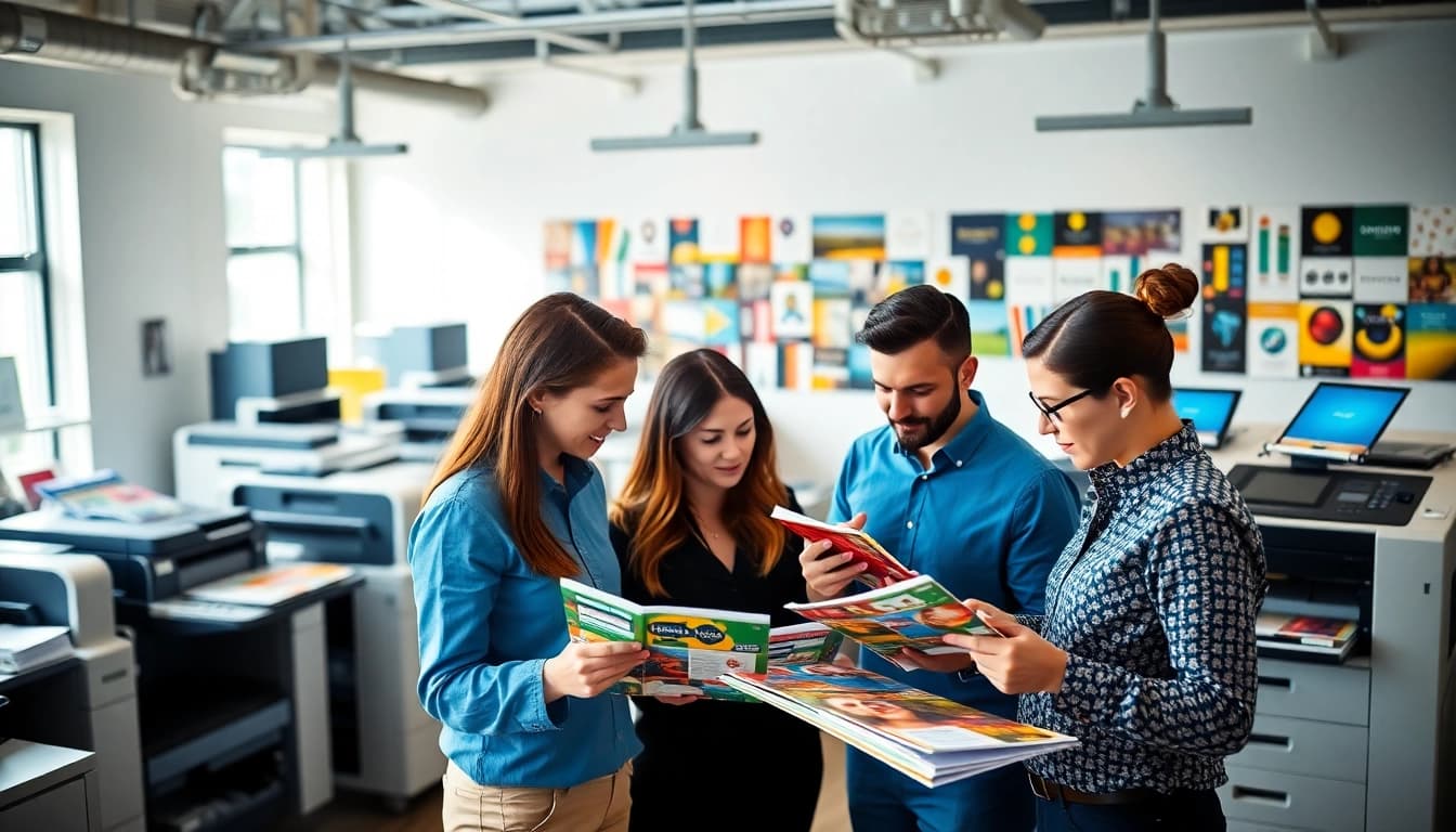 Experience exceptional printing edmonton services with vibrant brochures and collaborative office environment.
