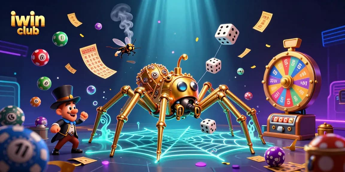 Engage with iwin club's vivid gaming experience featuring intricate casino-themed characters and lively elements.