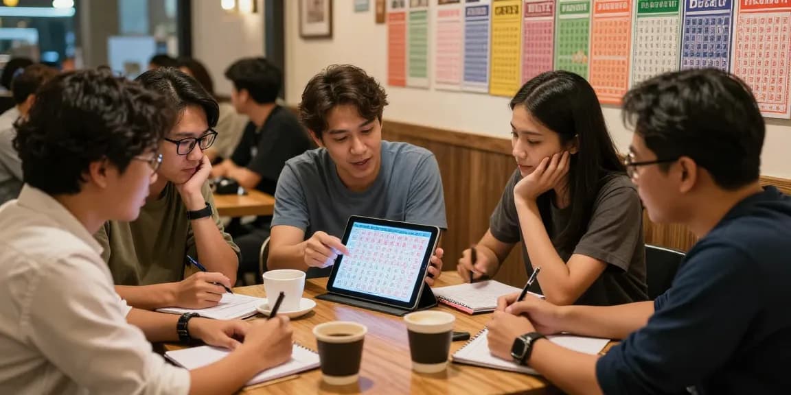 Diskusi strategi angka untung togel di kafe yang ramai