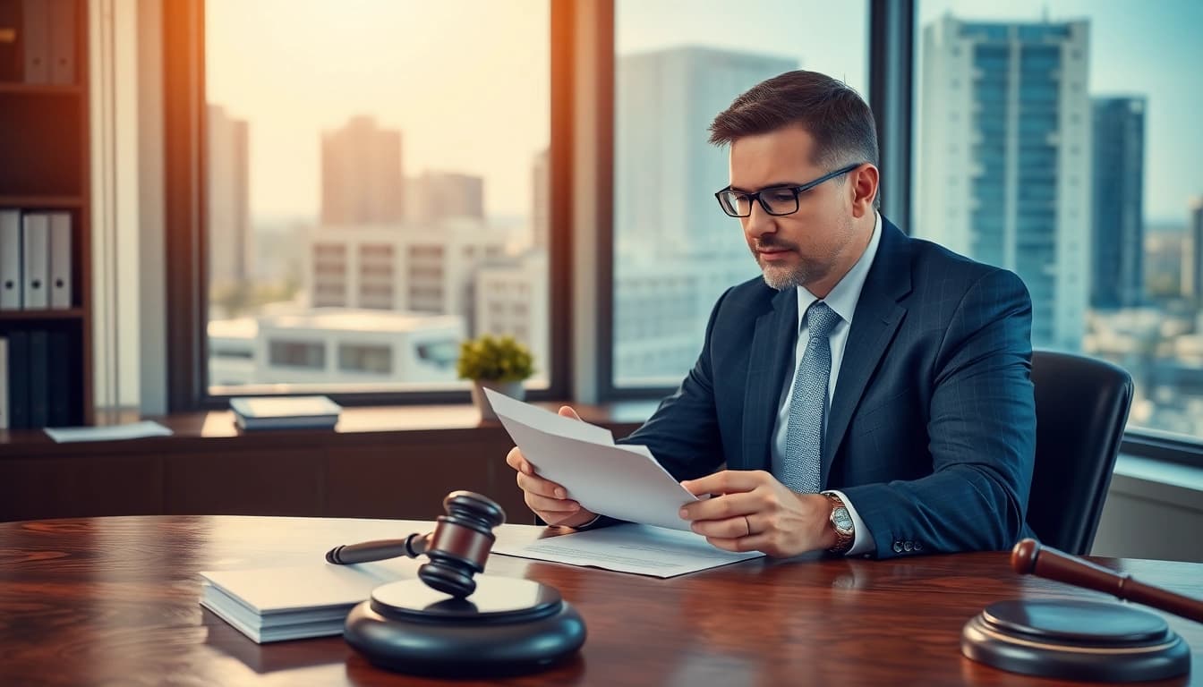 Clearwater truck accident attorney consulting with a client in a warm, professional office.