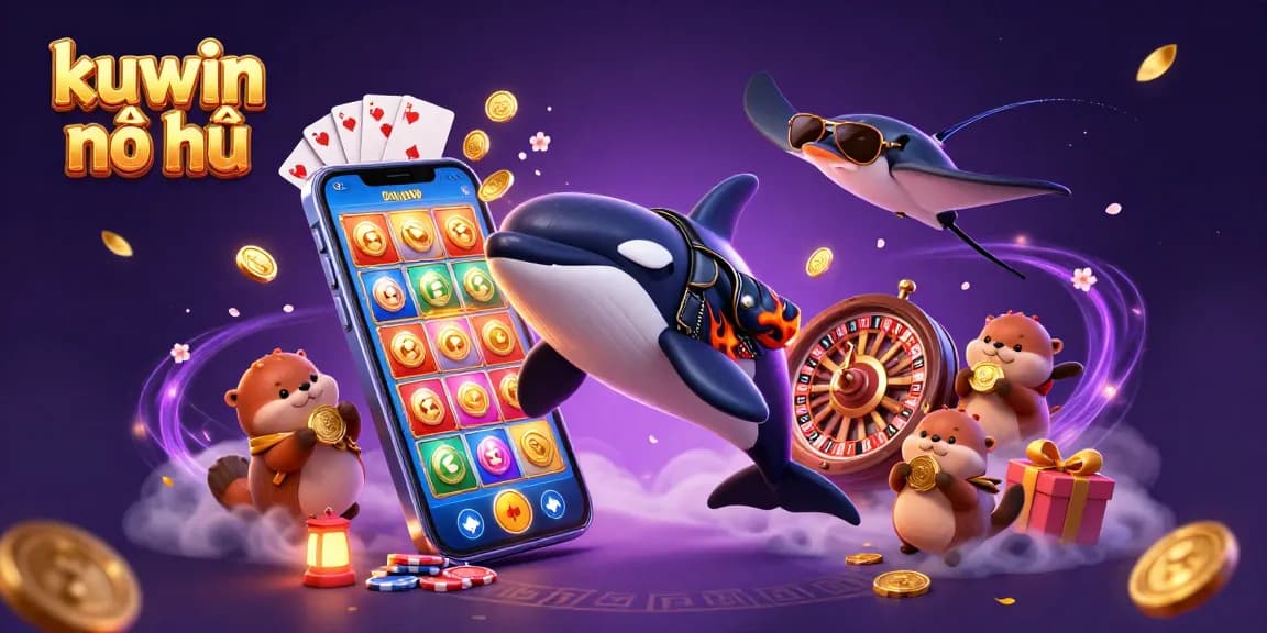 Experience thrilling kuwin nổ hũ action with colorful characters and dynamic casino elements.