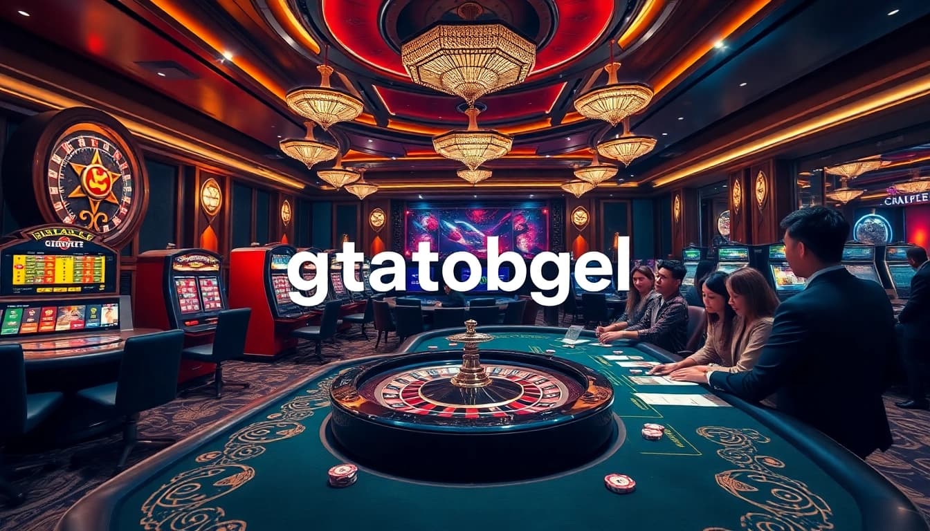 Experience the excitement of gtatogel with players at a vibrant casino table, showcasing high-stakes action.