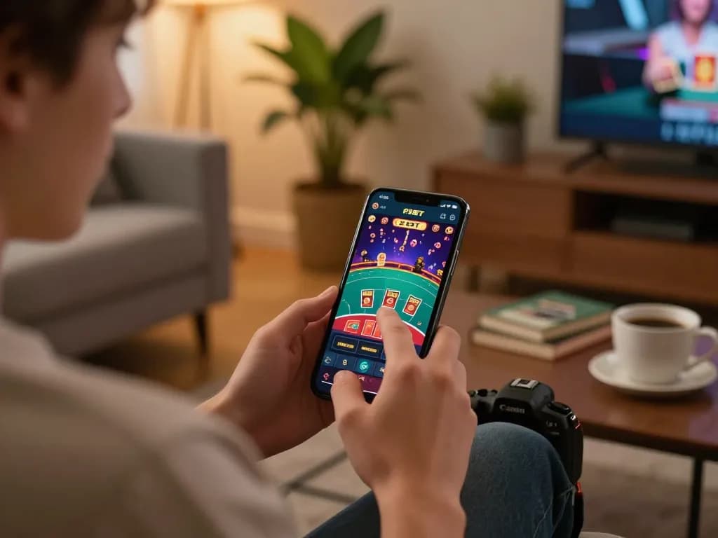 Experience thrilling gameplay with F8 BET mobile app showcasing live dealer action at home