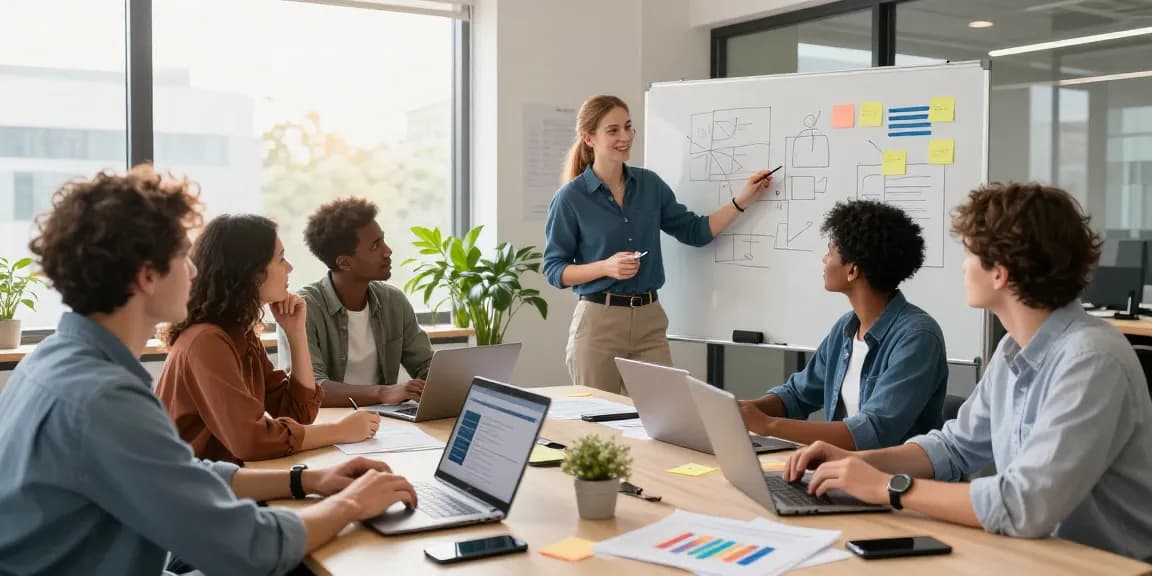 Effective digital marketing collaboration at https://digitalheroes.co.in with a diverse team brainstorming ideas.