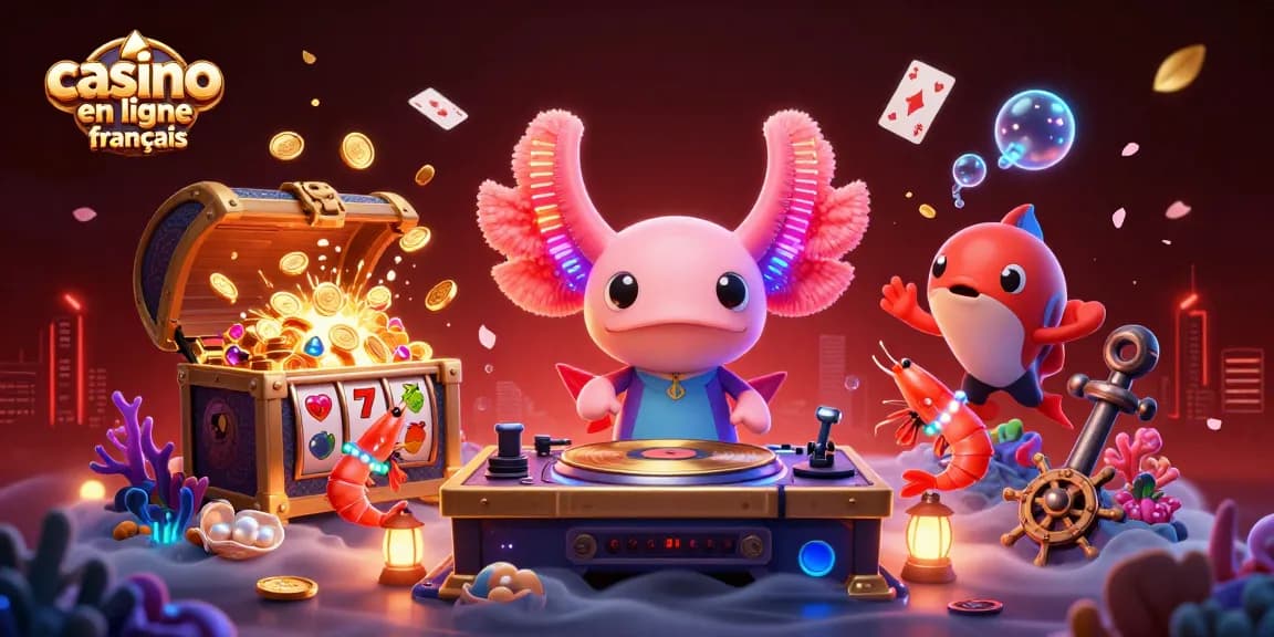 Jouez aux jeux de casino en ligne français avec une ambiance électrisante et colorée.