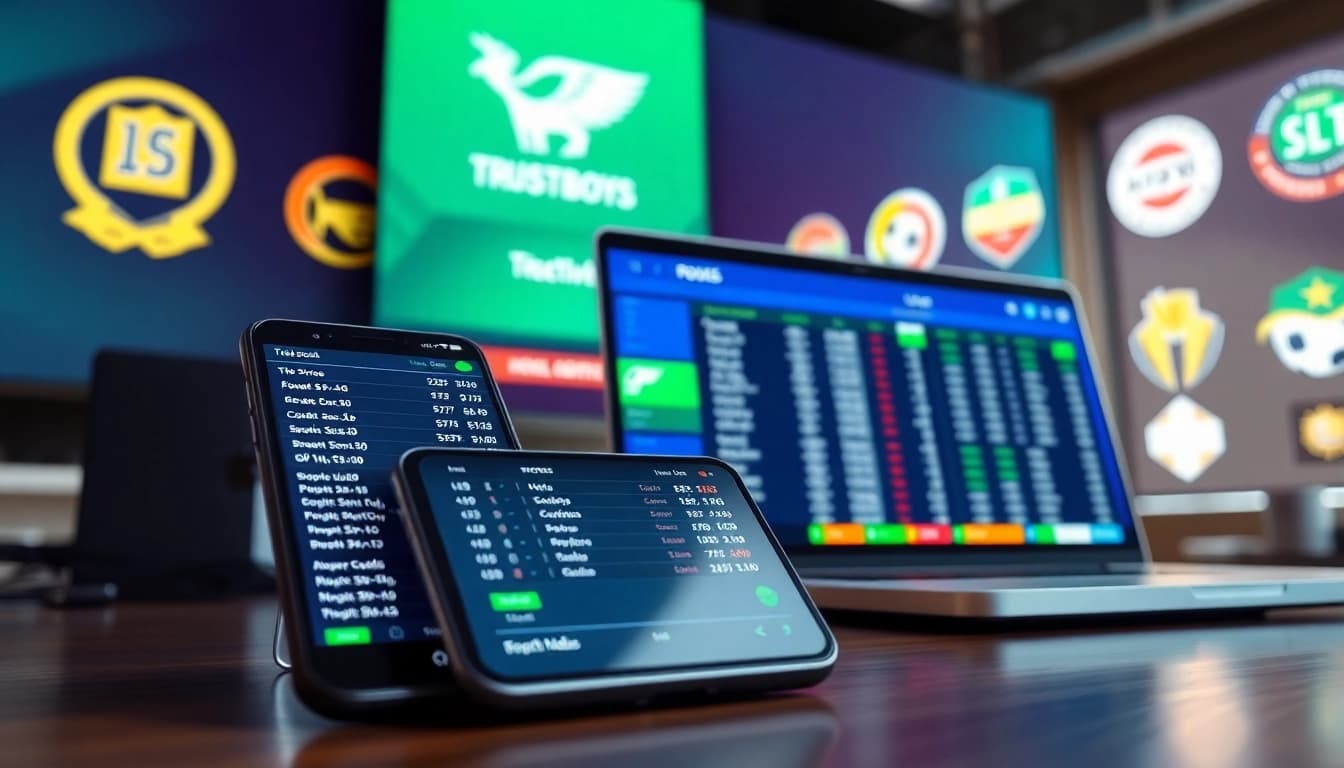 Engaging interface showcasing online sportsbooks India with vibrant sports odds and mobile devices