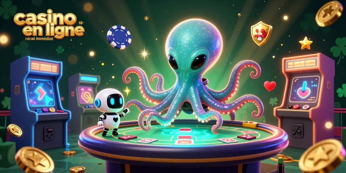 Découvrez les jeux au casino en ligne retrait immédiat avec un octopus et des éléments futuristes de jeu.
