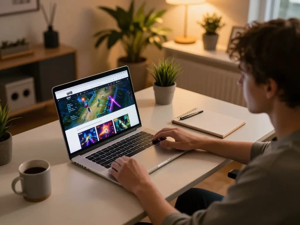 Player analyzing strategy on tg88 casino platform during an online gaming session.