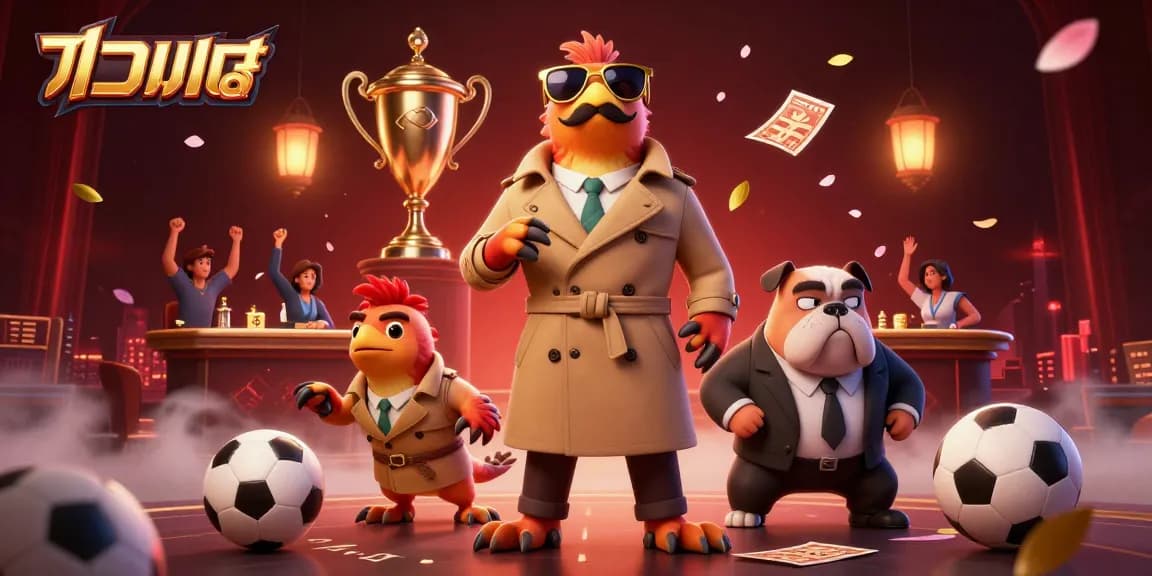 Experience แทงบอล excitement with raptors in a casino, winning trophies and betting slips!