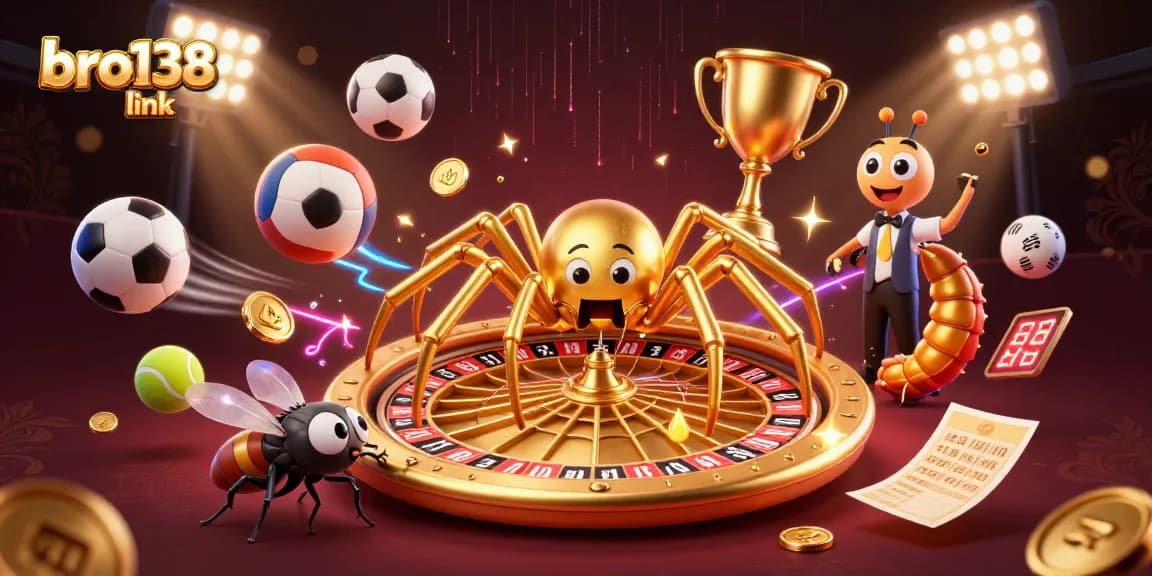 Experience exciting gameplay with bro138 link in this vibrant casino illustration filled with action.