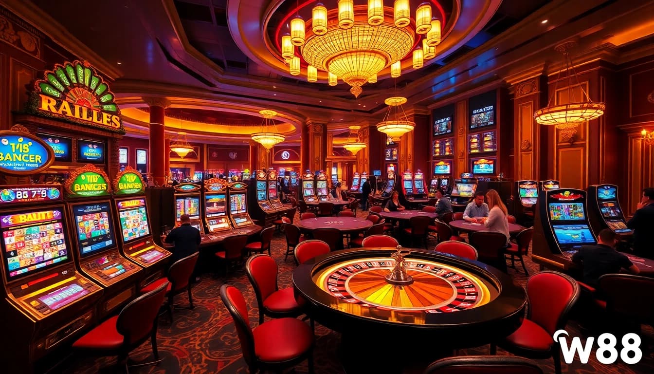 Experience the excitement at W88 link with engaging casino games and vibrant slot machines.