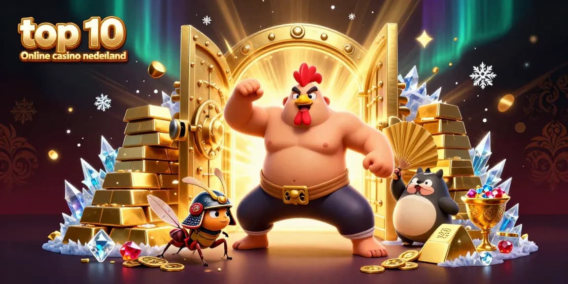 Experience excitement with the top 10 online casino nederland in an engaging 3D illustration featuring vibrant characters.