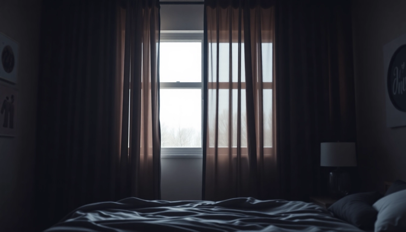 Verduisterende gordijnen creëren een rustige slaapkamer met optimalisatie van lichtinval.