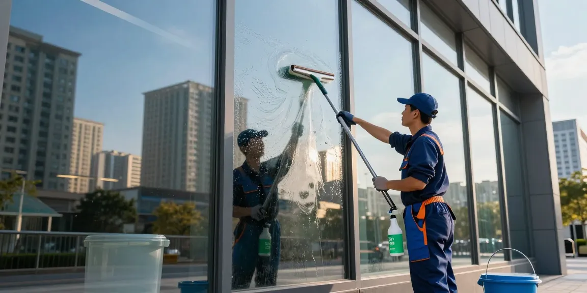 Glasreinigung Dortmund - Professionelle Fensterreinigung mit umweltfreundlichen Mitteln in einer urbanen Umgebung.