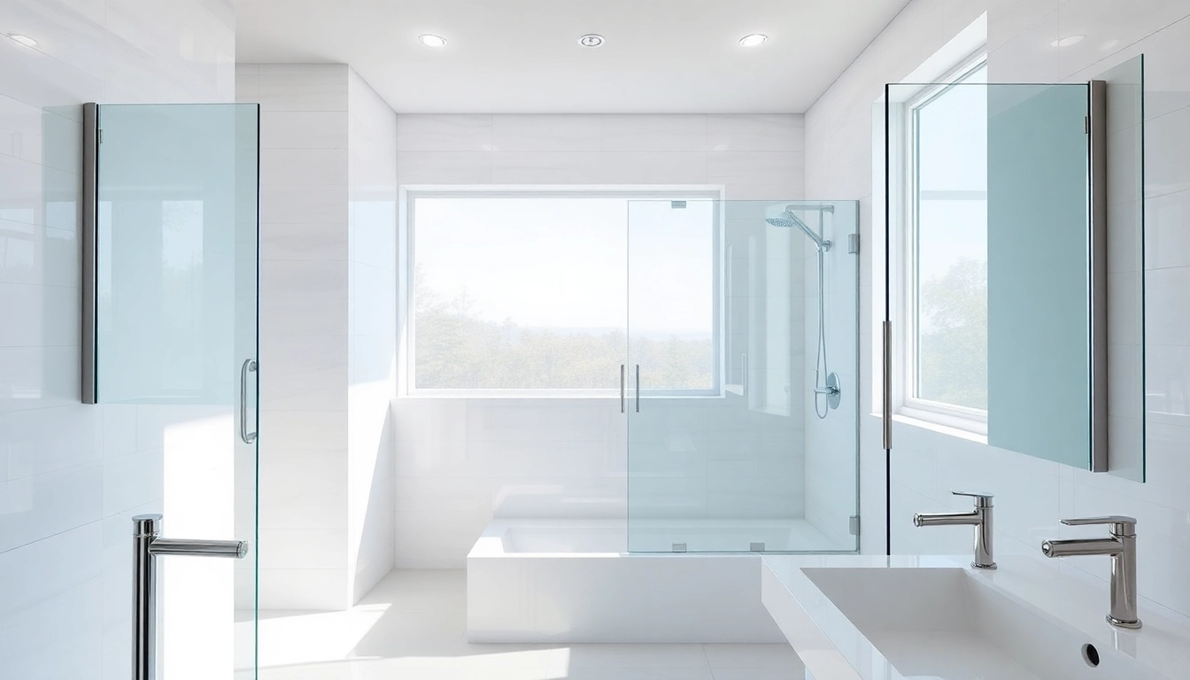 Enhance your bathroom with sleek, modern semi-frameless shower screens that reflect light beautifully.