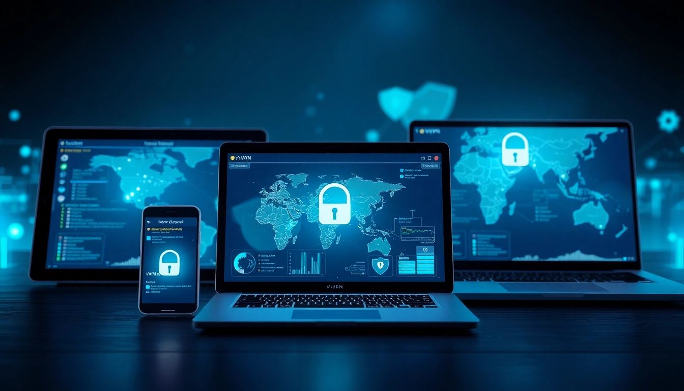 快连VPN 展示跨设备的安全连接、全球服务器覆盖与加密要素。