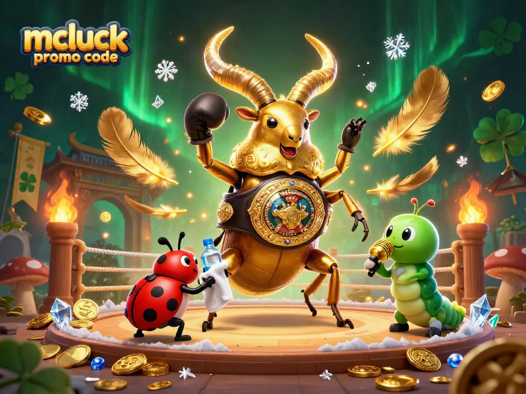 Join the excitement with mcluck promo code while competing in this vibrant casino battle scene.