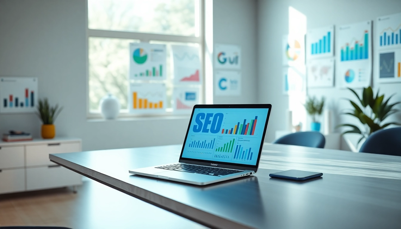 Enhance your visibility with Clearwater FL SEO strategies in a vibrant marketing workspace.