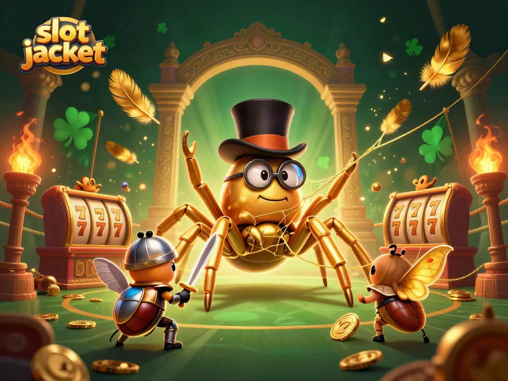 Experience the thrill of slot jackpot action with giant characters in an enchanted casino world.