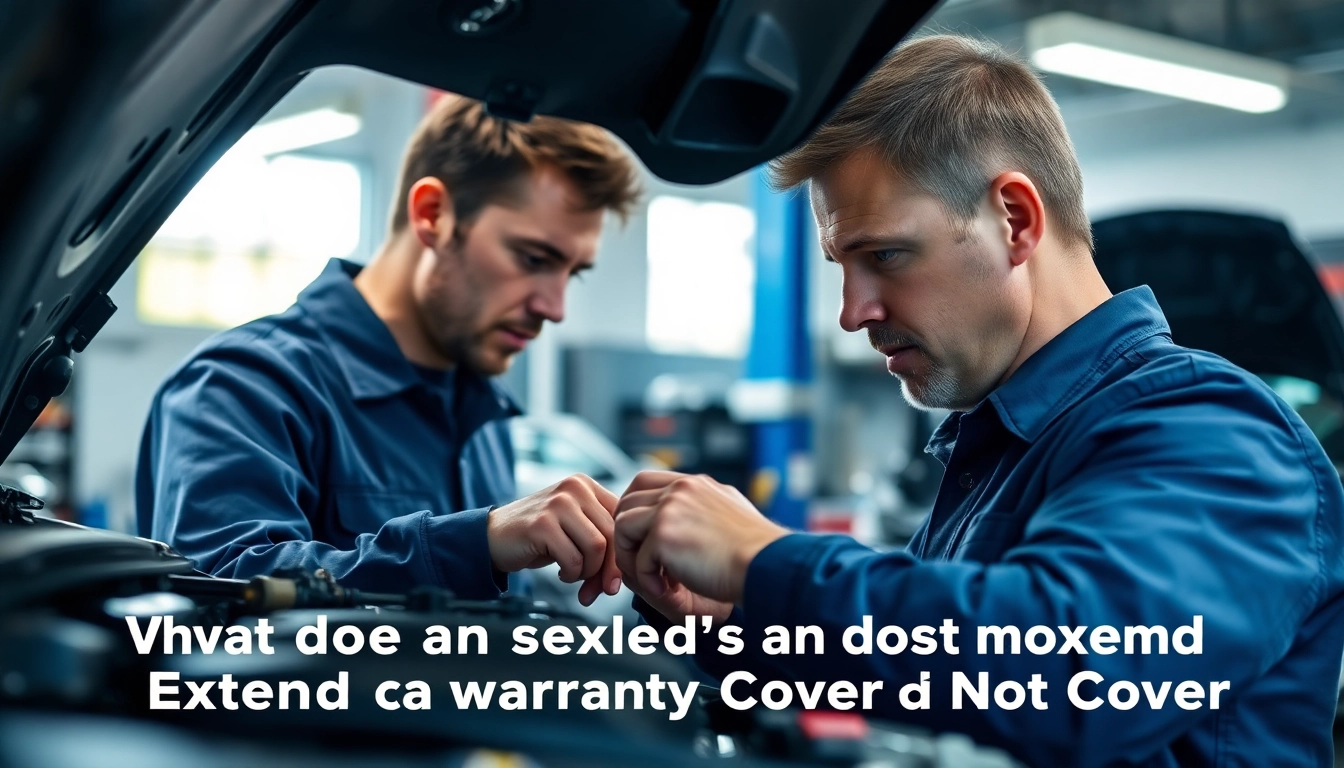 Understanding what does an extended auto warranty cover and not cover through a professional mechanic.