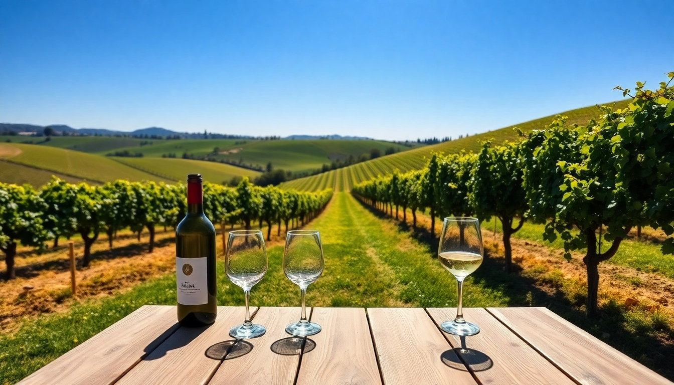 Experience the beauty of Sacramento Wineries with a picturesque vineyard scene.