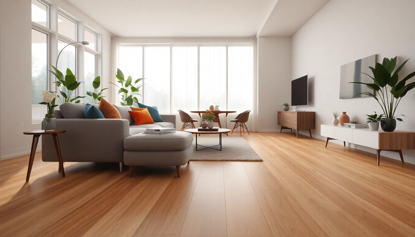 Enhance your space with stunning vinyl plank flooring in a beautifully designed living room.