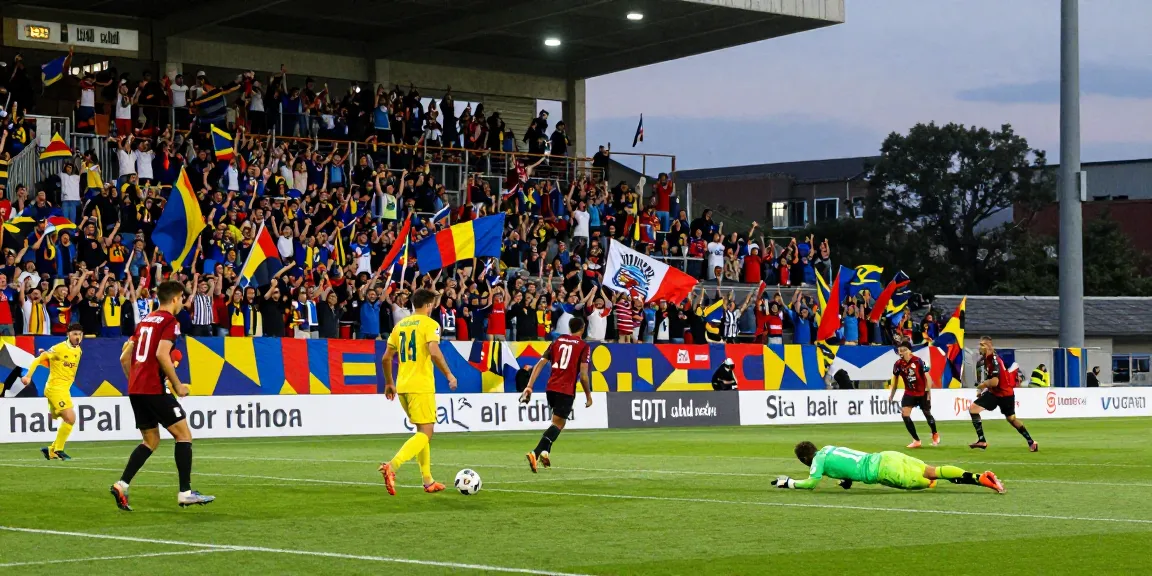 Exciting live football match atmosphere capturing fans' passion for kooralive.