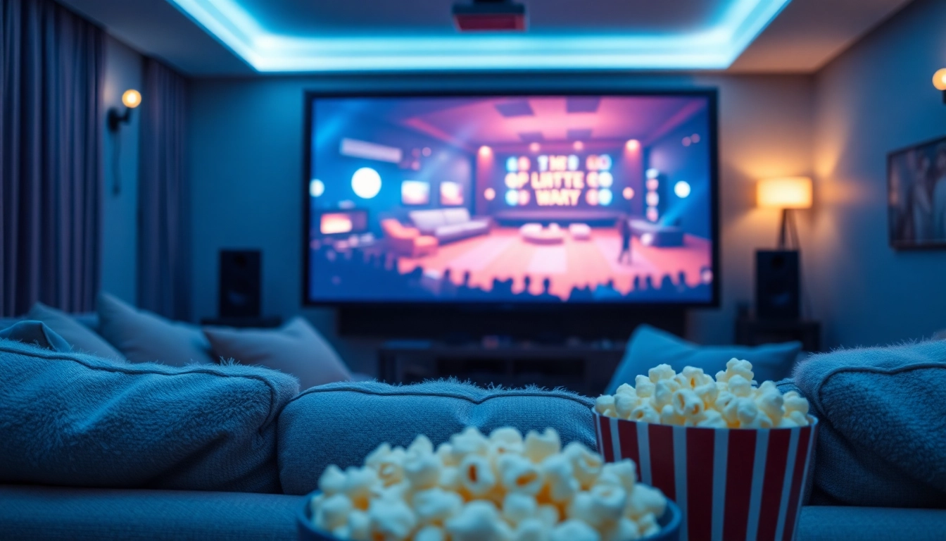 ดูหนังฟรี ในบรรยากาศของโรงภาพยนตร์ที่บ้านด้วยจอภาพขนาดใหญ่และโซฟานุ่มสบาย