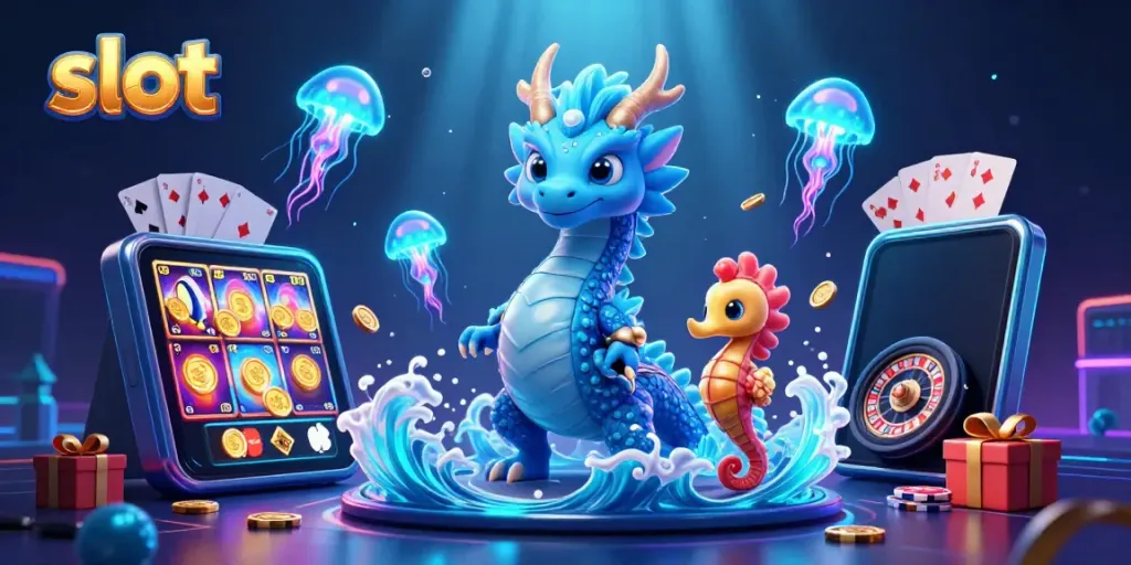 Slot online gacor di GWP168 dengan dragon 3D dan elemen permainan.