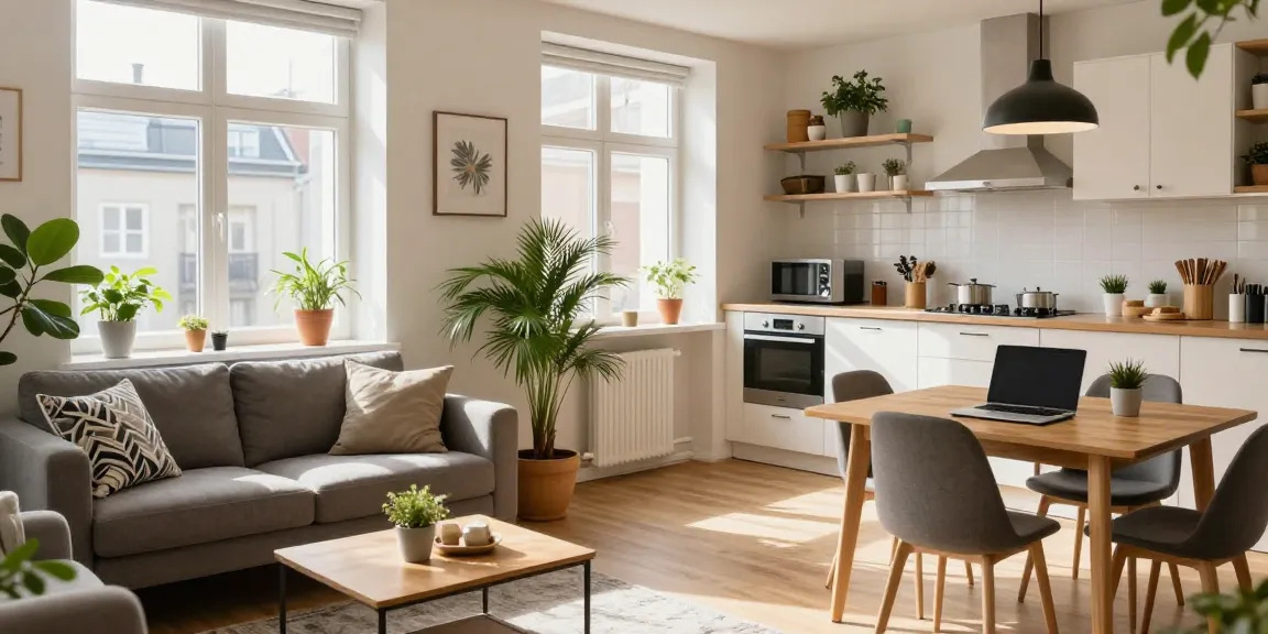 Gemütliches Monteurzimmer in Hannover mit modernem Einrichtungsstil und viel Licht.