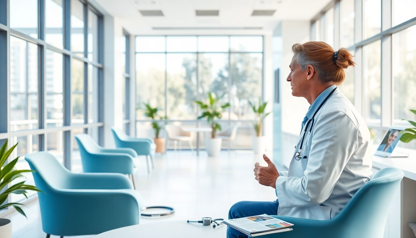 Engaging concierge health service Sydney interaction between doctor and patient in a modern setting.