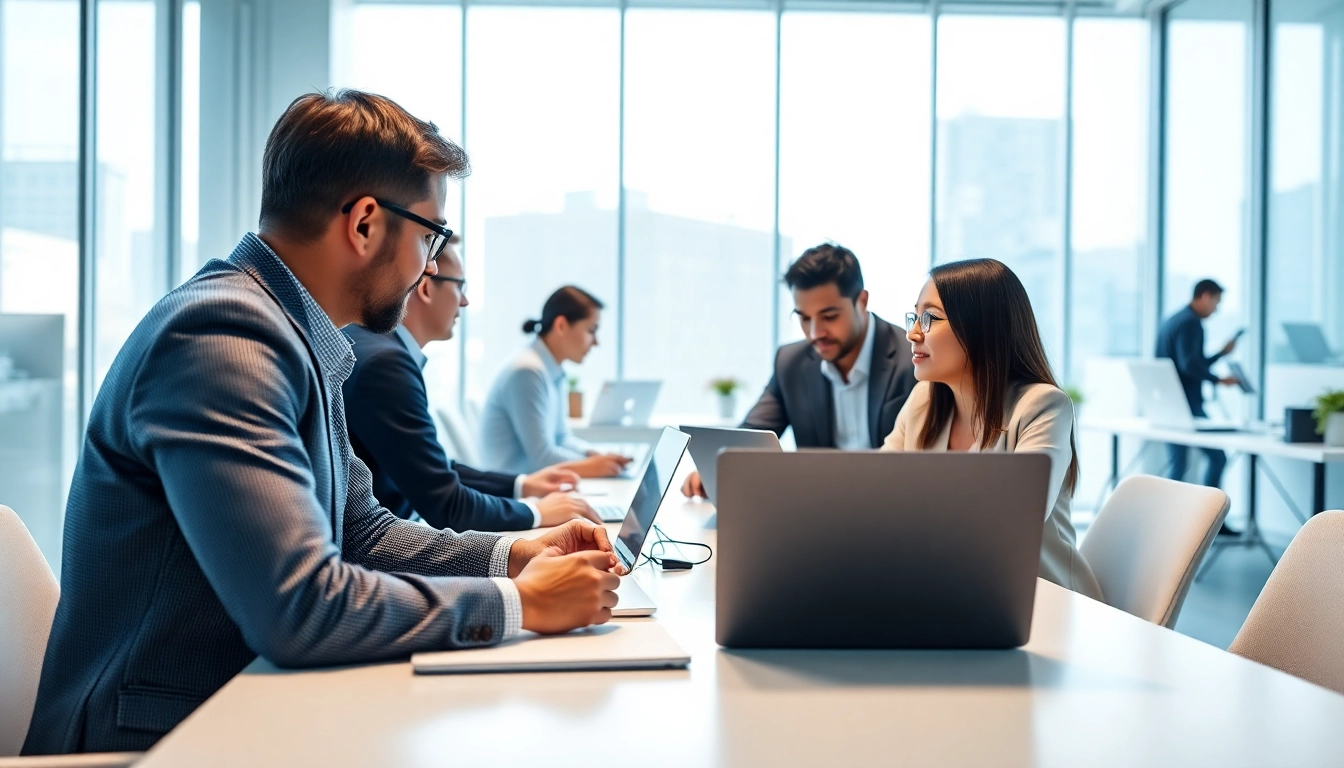 AI assistant for enterprise teams enhancing collaboration in a modern workspace.