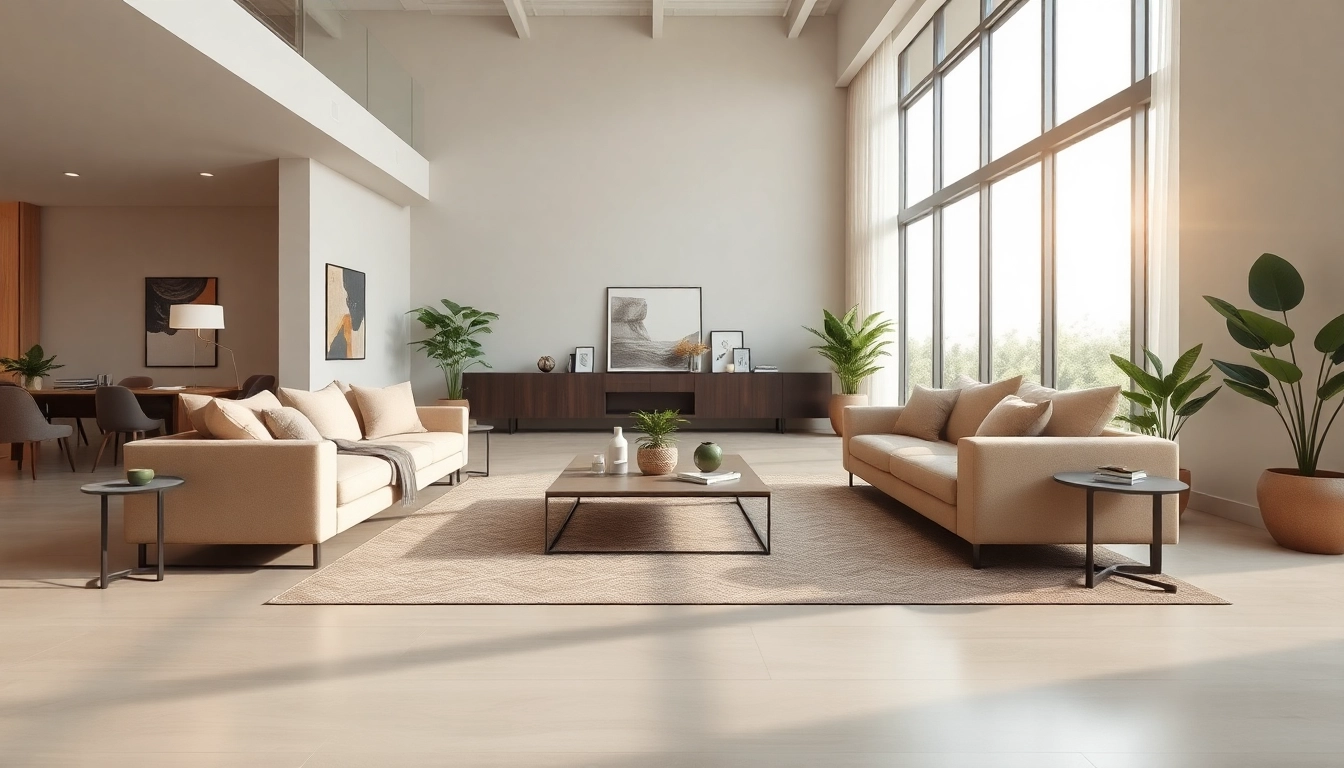 Showcasing seamless living with a modern interior design emphasizing comfort and elegance.