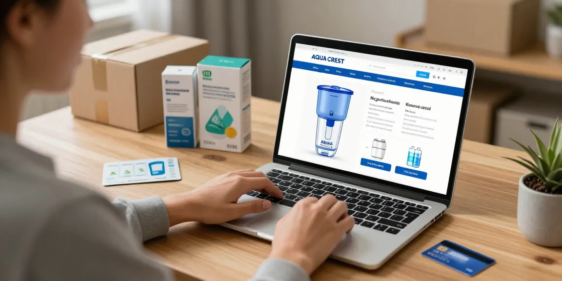 AQUA CREST Magnesium Water Filter showcased during online shopping on a digital marketplace, highlighting best deals and product reviews for e-commerce buyers.