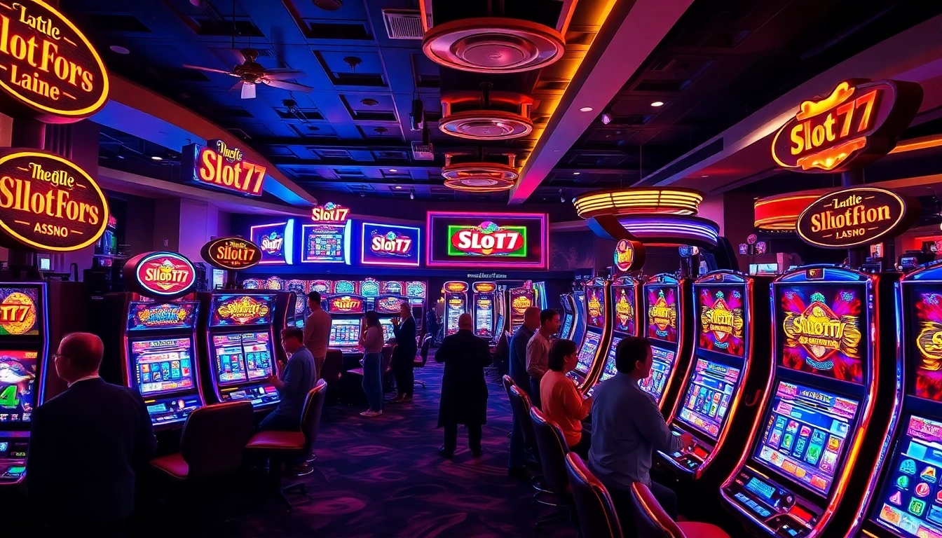 Slot77 menarik perhatian pemain dengan mesin slot beragam warna dan desain modern.