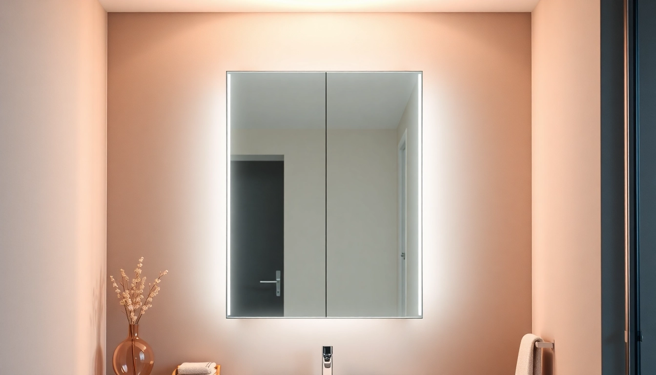 Illuminate your space with a stylish mirrored bathroom cabinet with light setting the perfect ambiance.