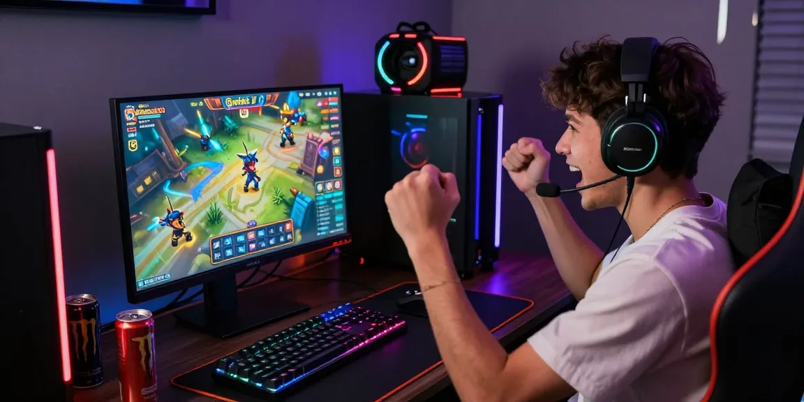 Player enjoying garuda303 online slot game in a vibrant gaming setup