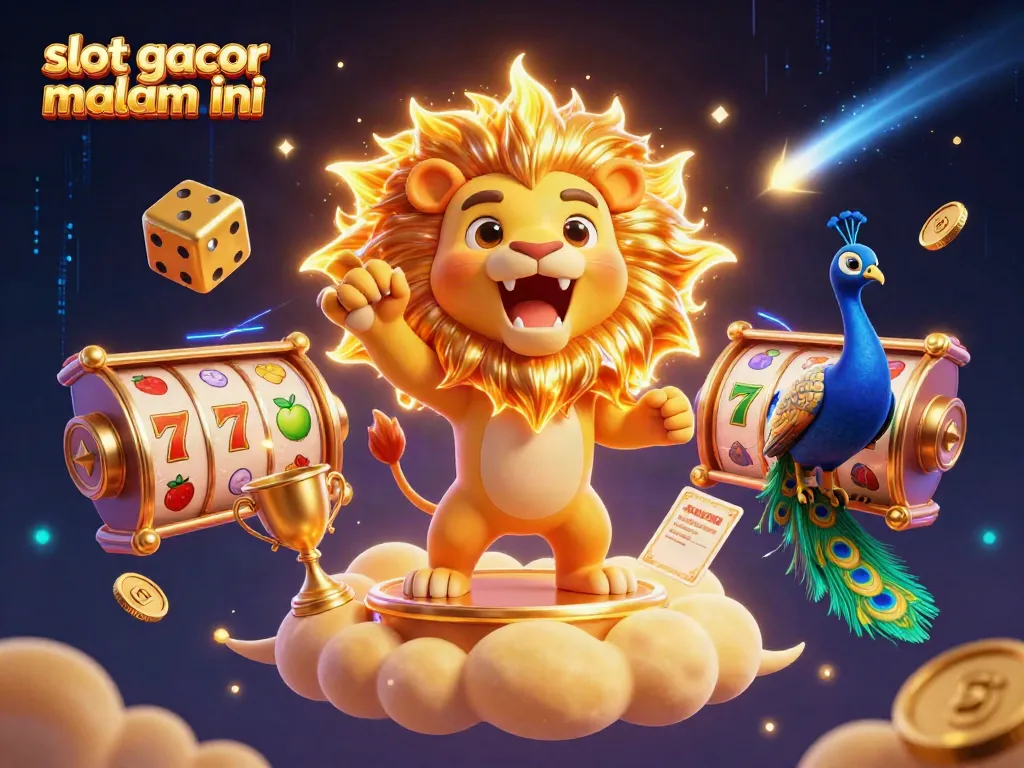 Experience the excitement of slot gacor malam ini with vibrant casino elements and captivating characters.