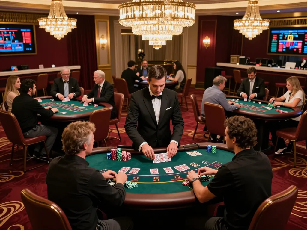 Casino stranieri che accettano italiani show players enjoying intense blackjack games.