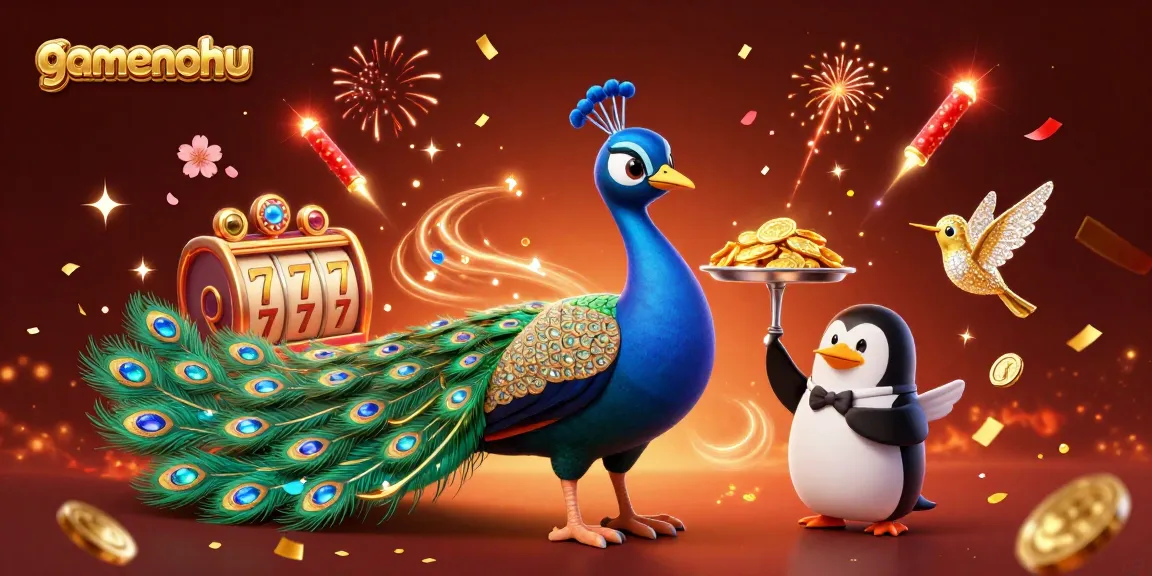 Win big with gamenohu at the vibrant casino featuring elegant characters and lively elements.