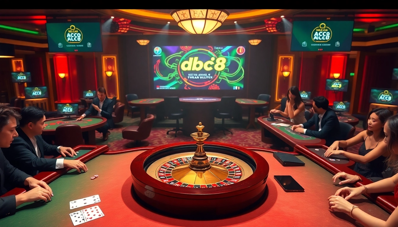 Experience the thrilling environment of Nhà Cái ABC8 with roulette and casino games.