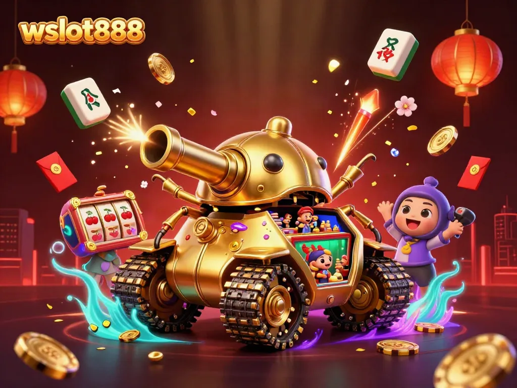 Wslot888 menawarkan pengalaman bermain slot unik dengan karakter kartun yang menarik dan elemen kasino yang berwarna-warni.