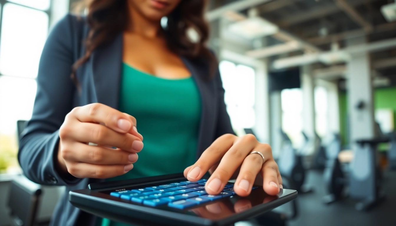 Calculate your body fat percentage with a health-focused individual using a body fat percentage calculator.