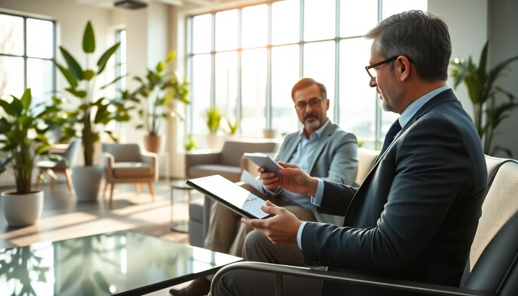 Engaging discussion on tax planning and wealth management in a modern office setting.