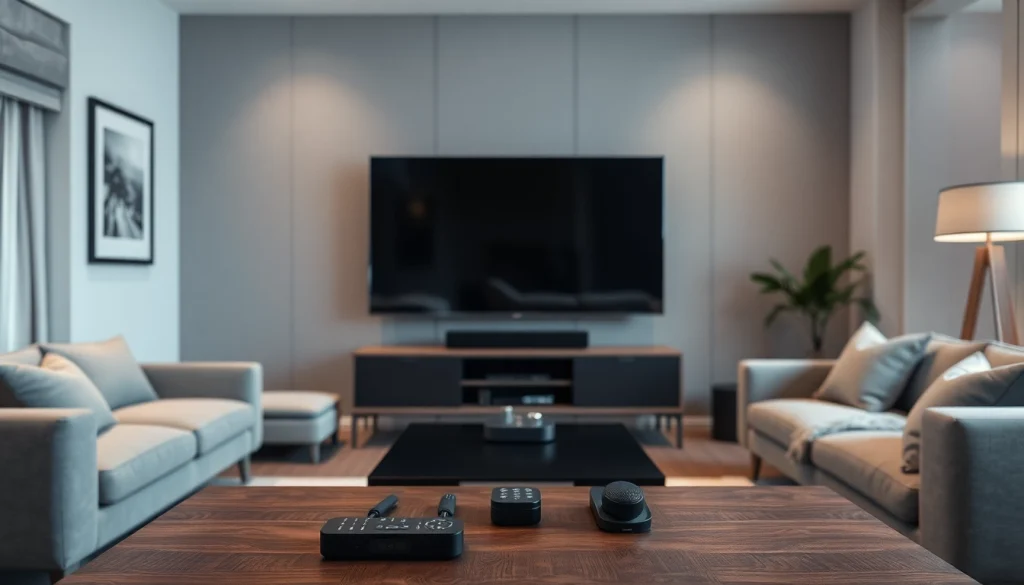 View of an elegant living space featuring the latest iron tv setup in a relaxed atmosphere.
