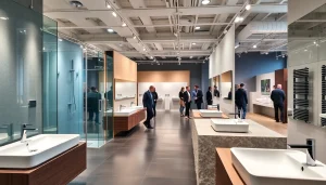 Besuchen Sie die Produkte von sonni sanitär GmbH in einem modernen Badezimmer-Showroom.