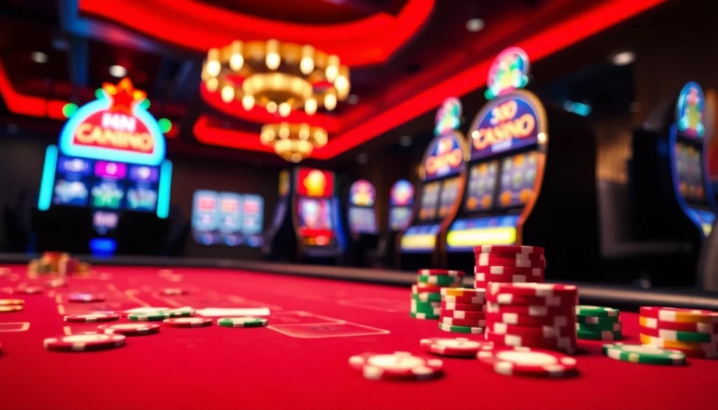 Engaging online casino Canada gaming scene with vibrant colors and dynamic atmosphere.